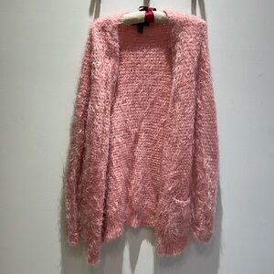 Pink Oversized Cardigan